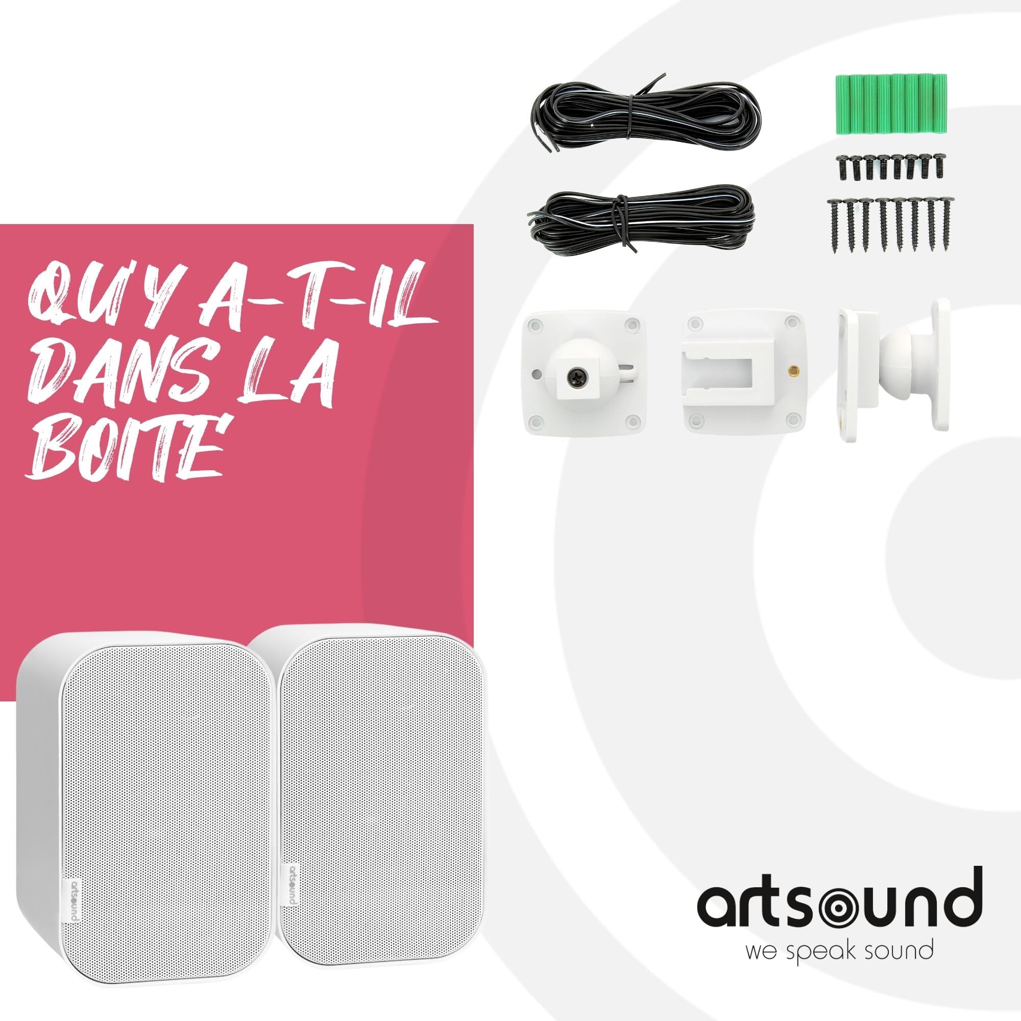 artsound-universals-uni40-enceinte-murale-blanc-100w-paire image 8