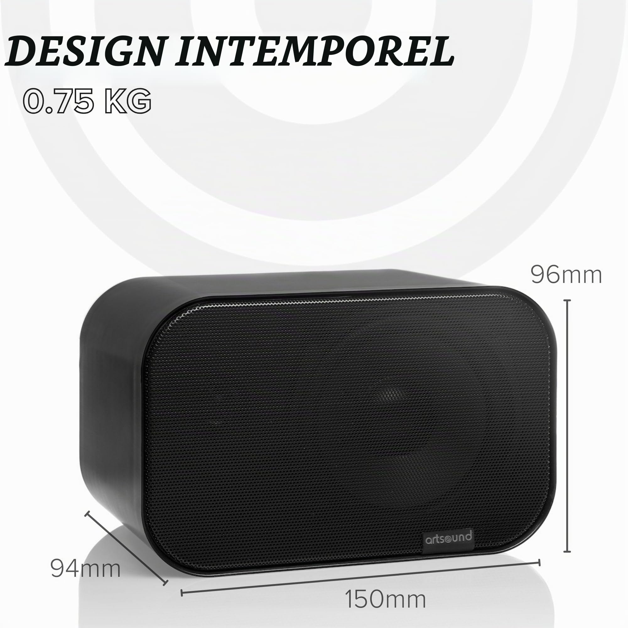 artsound-universals-enceinte-murale-compacte-40w-noir-2-voies image 4