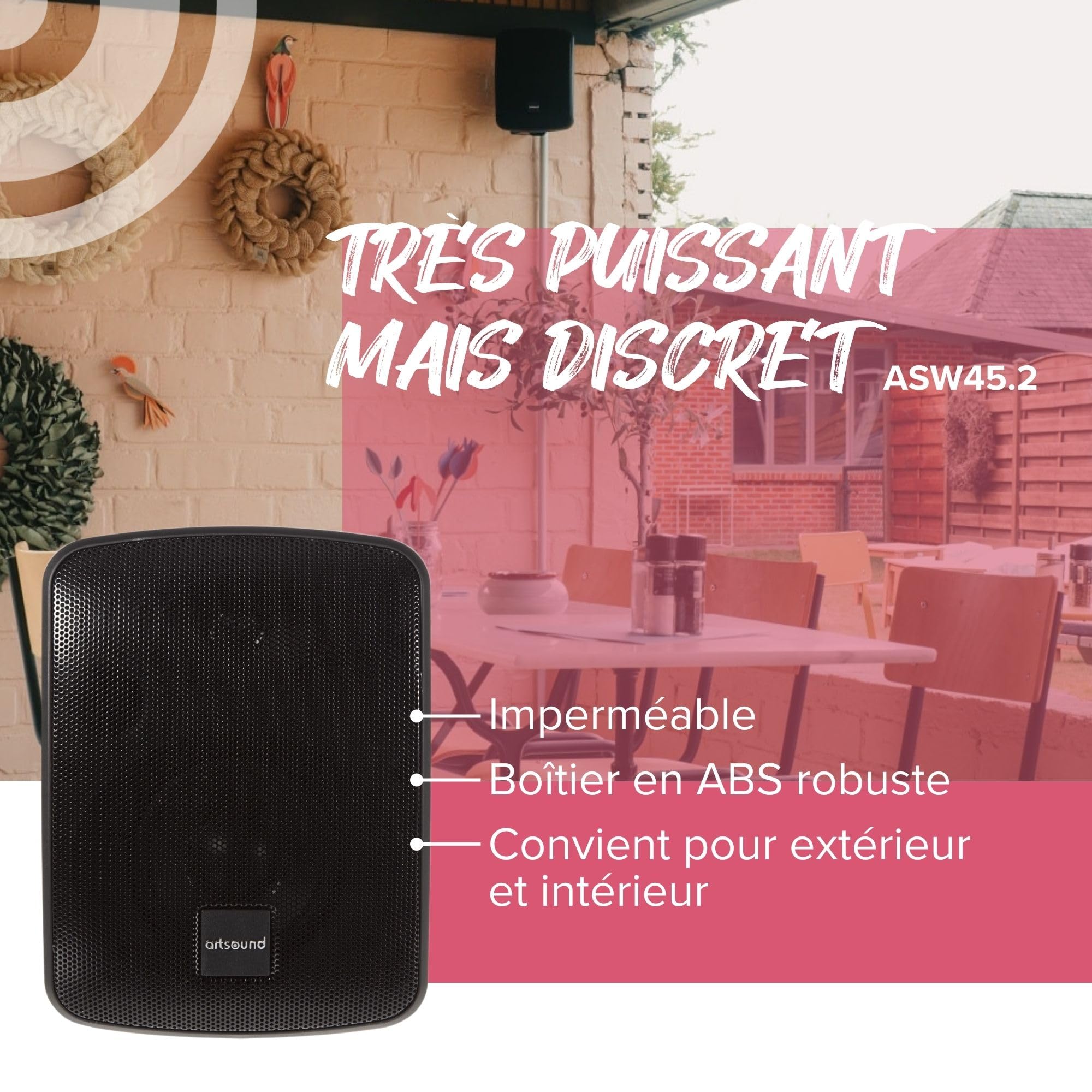 artsound-outsiders-asw45-2-enceinte-ext-rieure-ip54-noir-80w image 3