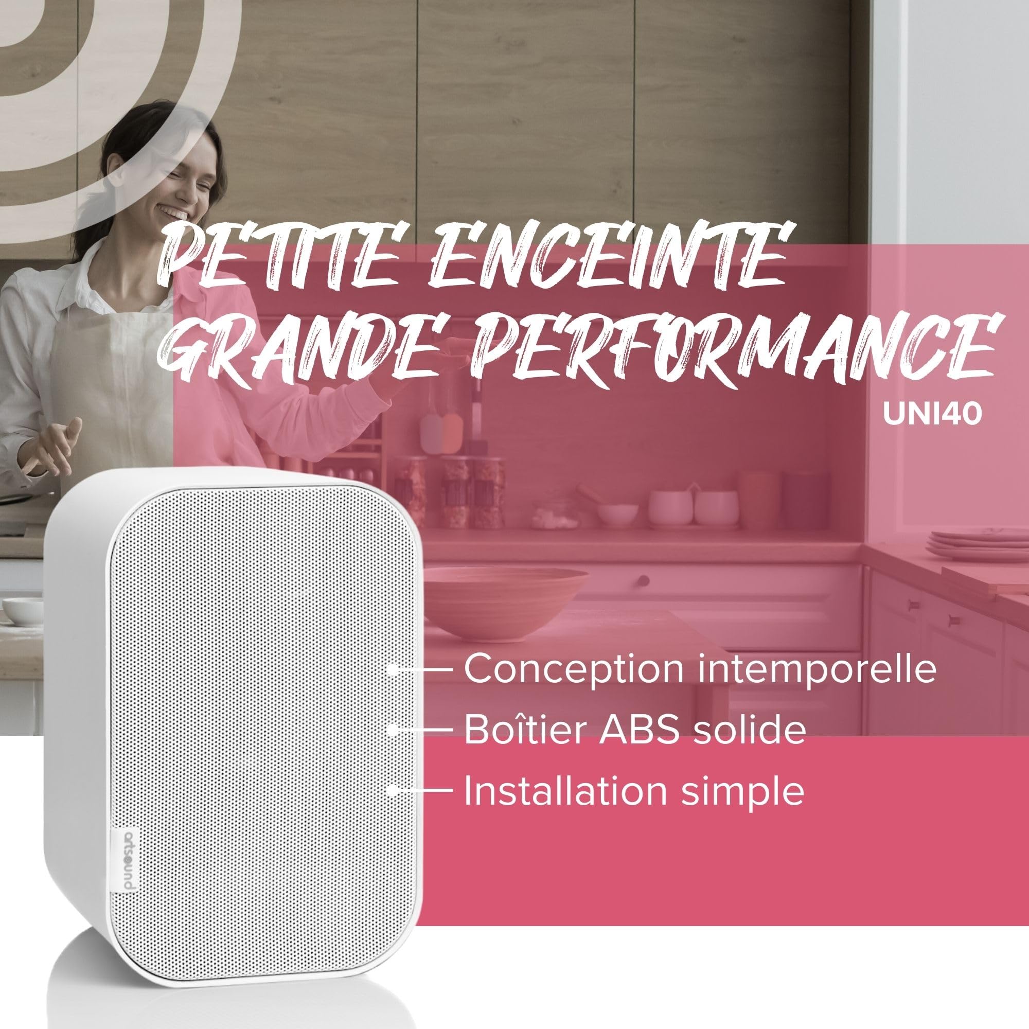 artsound-universals-uni40-enceinte-murale-blanc-100w-paire image 3