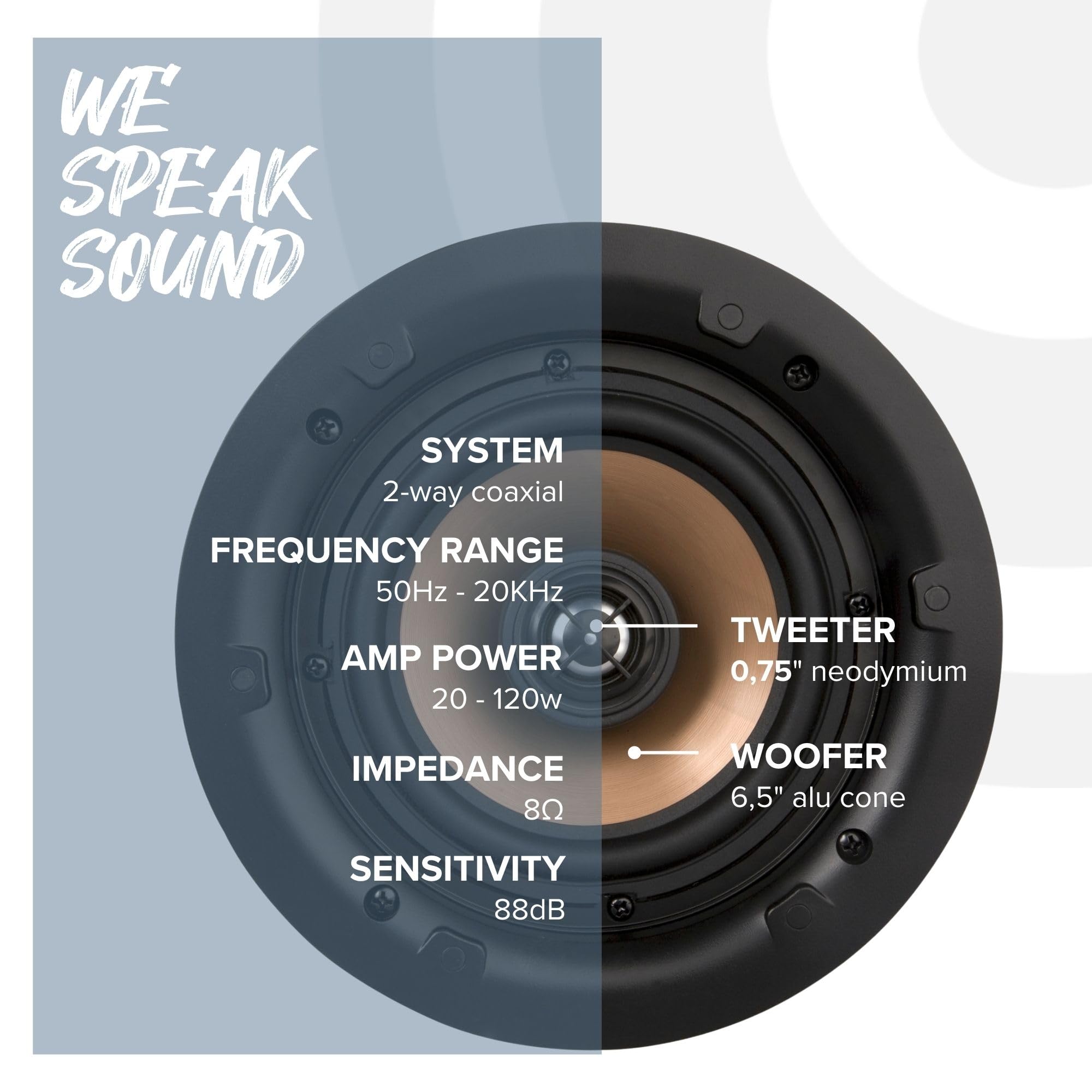 artsound-hpro650-enceinte-plafond-ronde-6-5-tweeter-orientable image 6