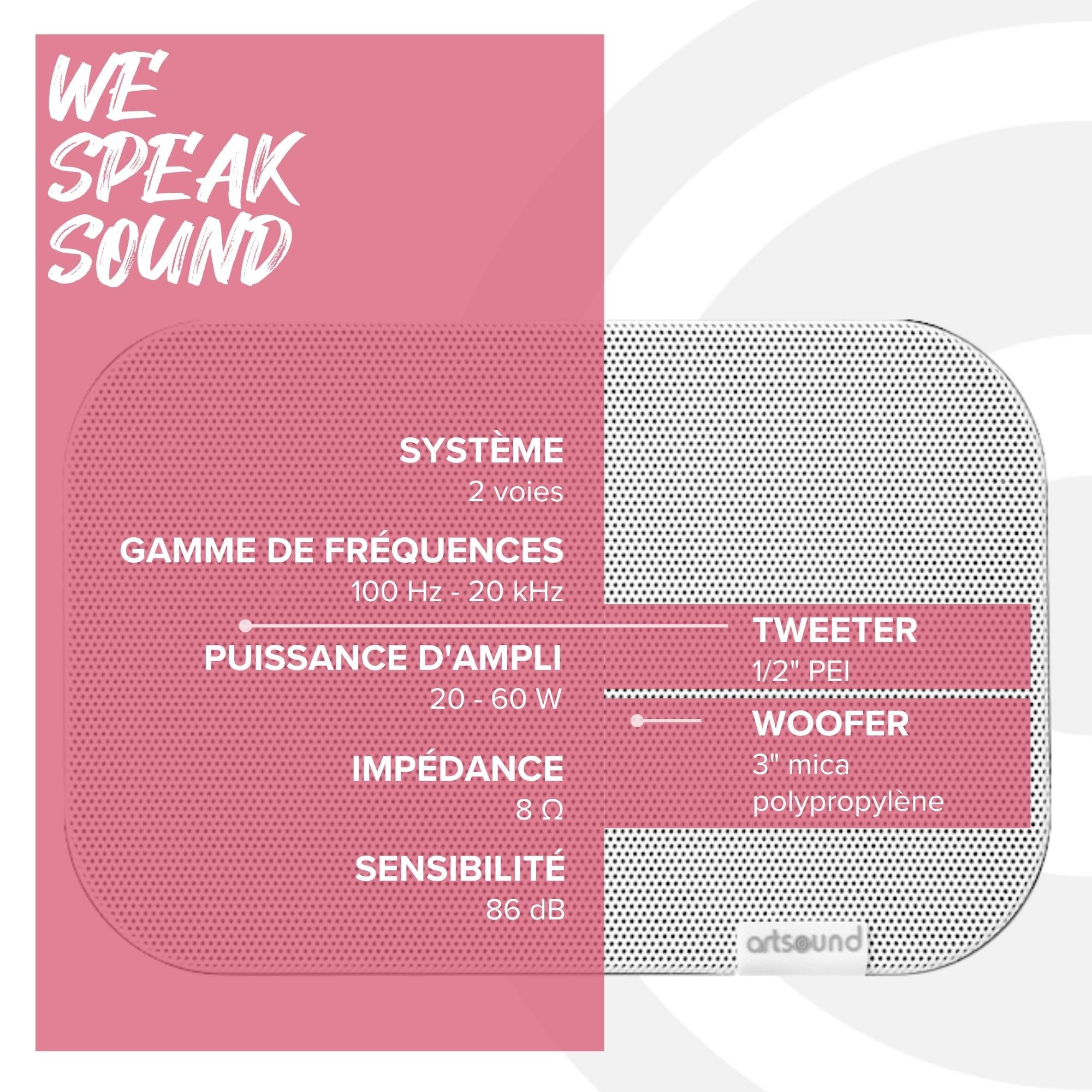 artsound-universals-uni30-enceinte-murale-blanc-2-voies-paire image 6