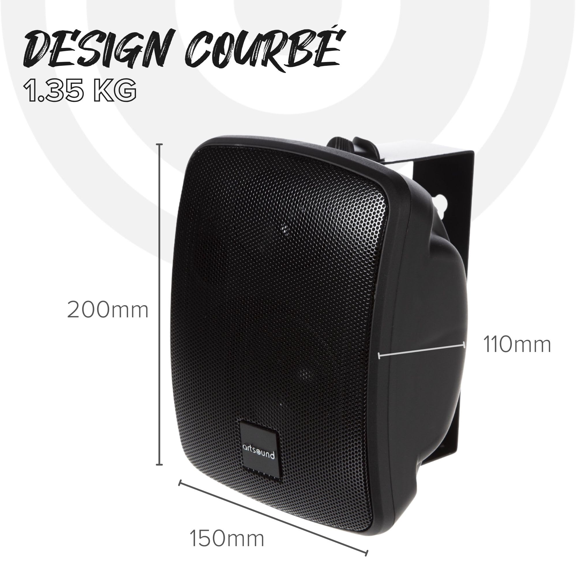 artsound-outsiders-asw45-2-enceinte-ext-rieure-ip54-noir-80w image 4