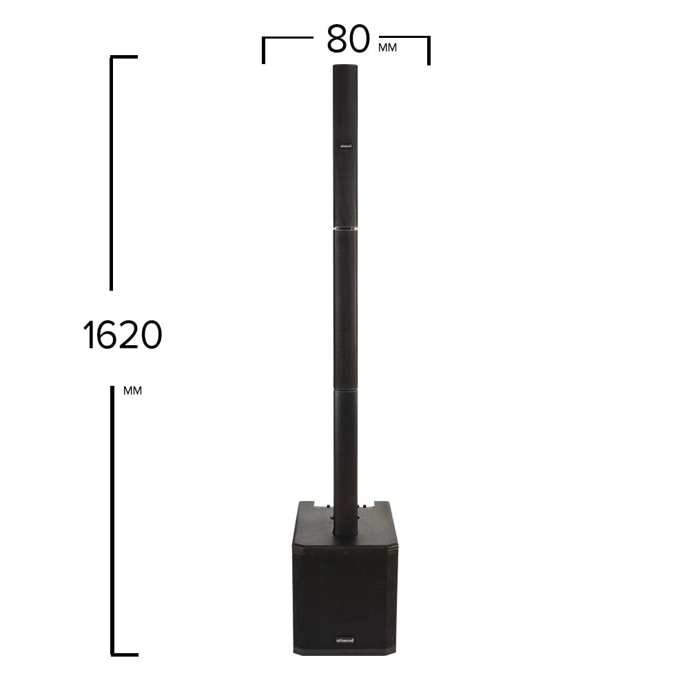 artsound-pwr12-enceinte-bluetooth-portable-noire-500w-micro image 2
