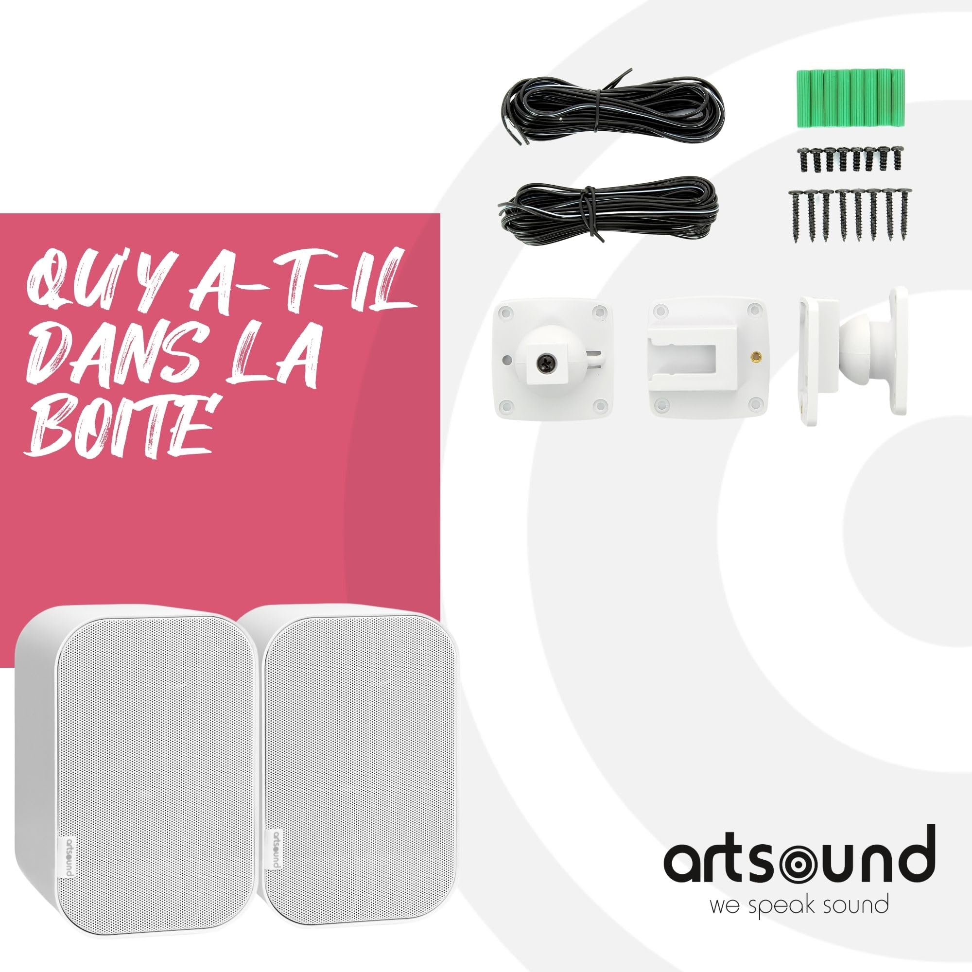 artsound-universals-uni30-enceinte-murale-blanc-2-voies-paire image 8