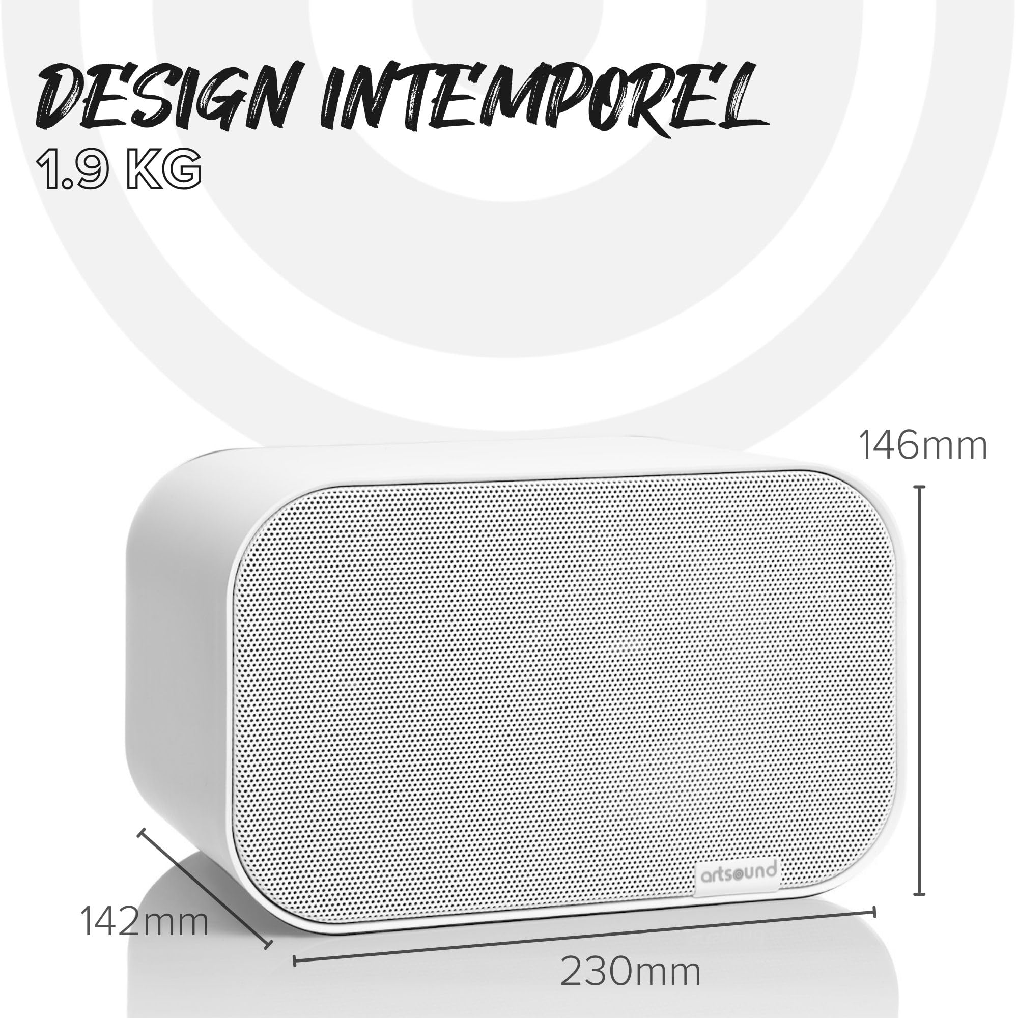artsound-universals-uni40-enceinte-murale-blanc-100w-paire image 5