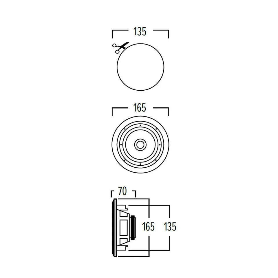 artsound-basic-mdc401-enceinte-encastrable-ronde-60w-blanc-2-voies image 1